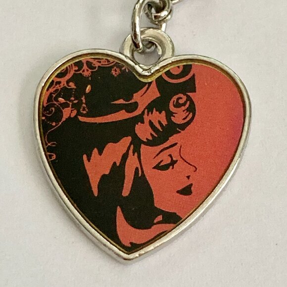 Vintage Disney Princess Aurora Sleeping Beauty Heart Clip On Charm Zipper Pull - Picture 4 of 7